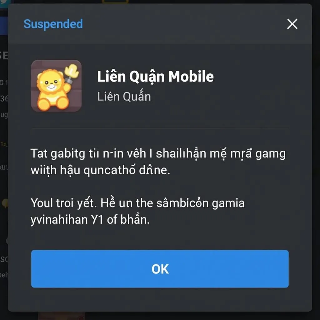 Tài khoản Liên Quân Mobile bị khóa