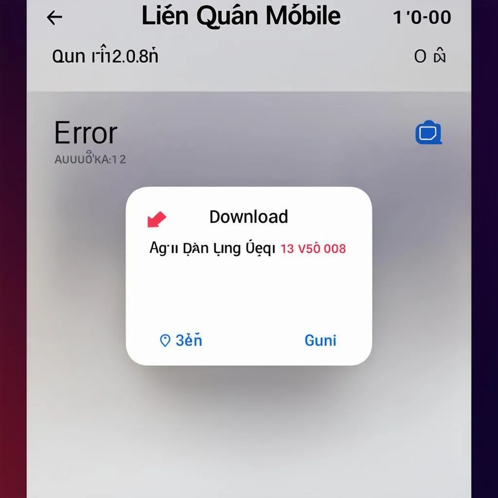 Lỗi tải game Liên Quân Mobile