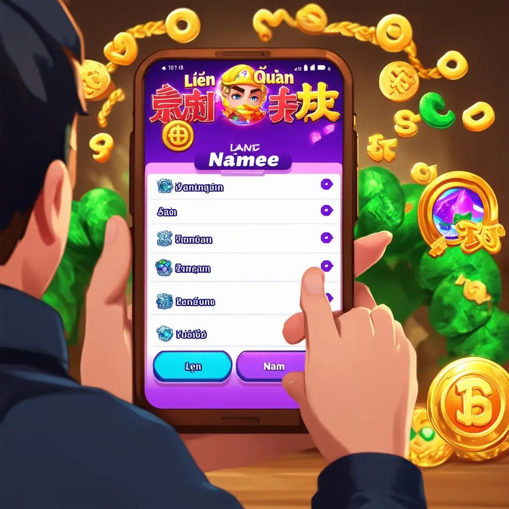 Tìm kiếm tên game Liên Quân đẹp hay và may mắn