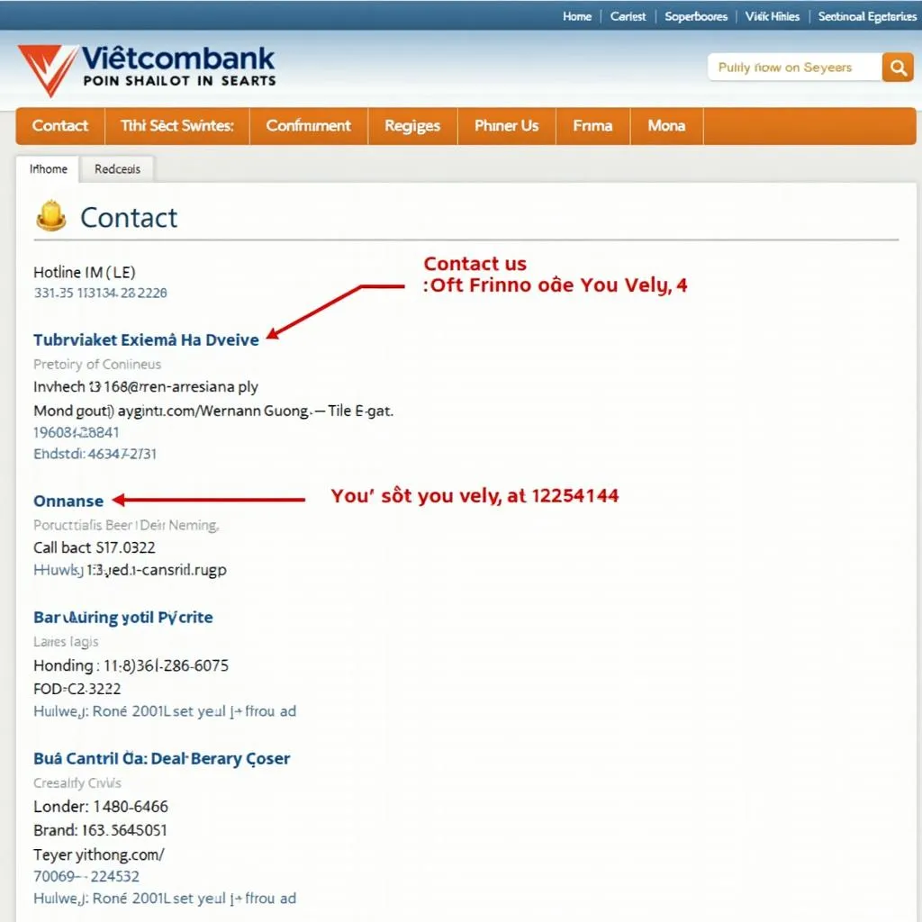 Cách tìm số điện thoại Vietcombank