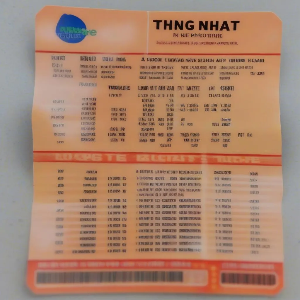 Vé xe Thống Nhất