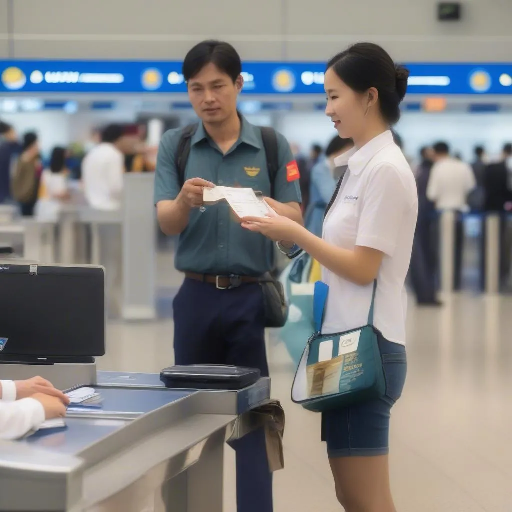 Quầy check in Vietnam Airlines