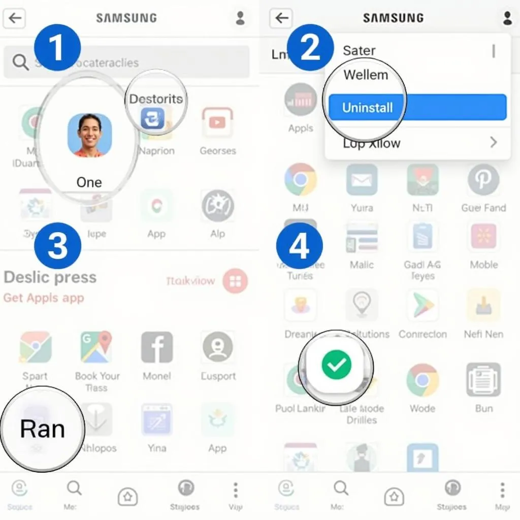 Xóa ứng dụng trên điện thoại Samsung