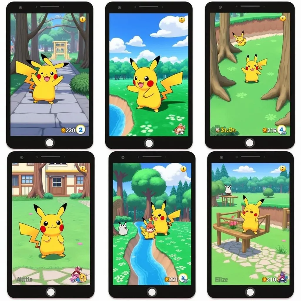 Các phiên bản Pikachu trên điện thoại