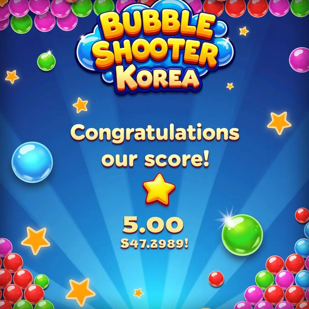 Màn hình chiến thắng Bubble Shooter Korea