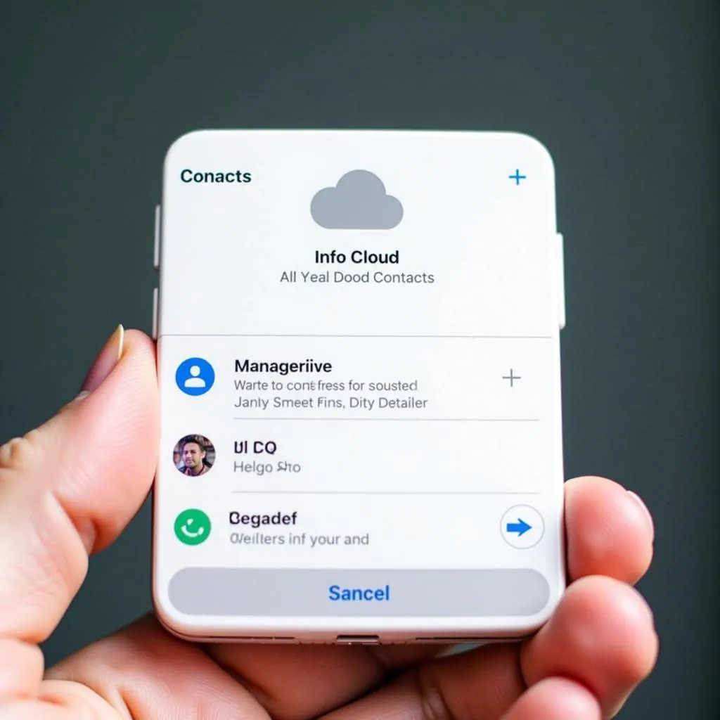 Đồng bộ danh bạ với tài khoản iCloud