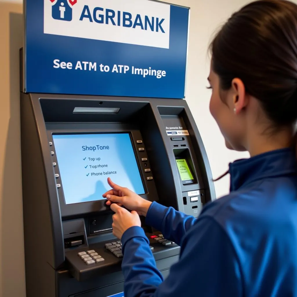 Nạp tiền điện thoại Agribank ATM