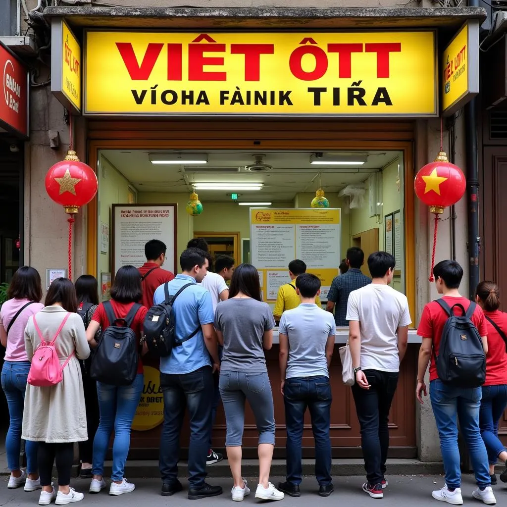 Người Chơi Vietlott Tại Điểm Bán Vé