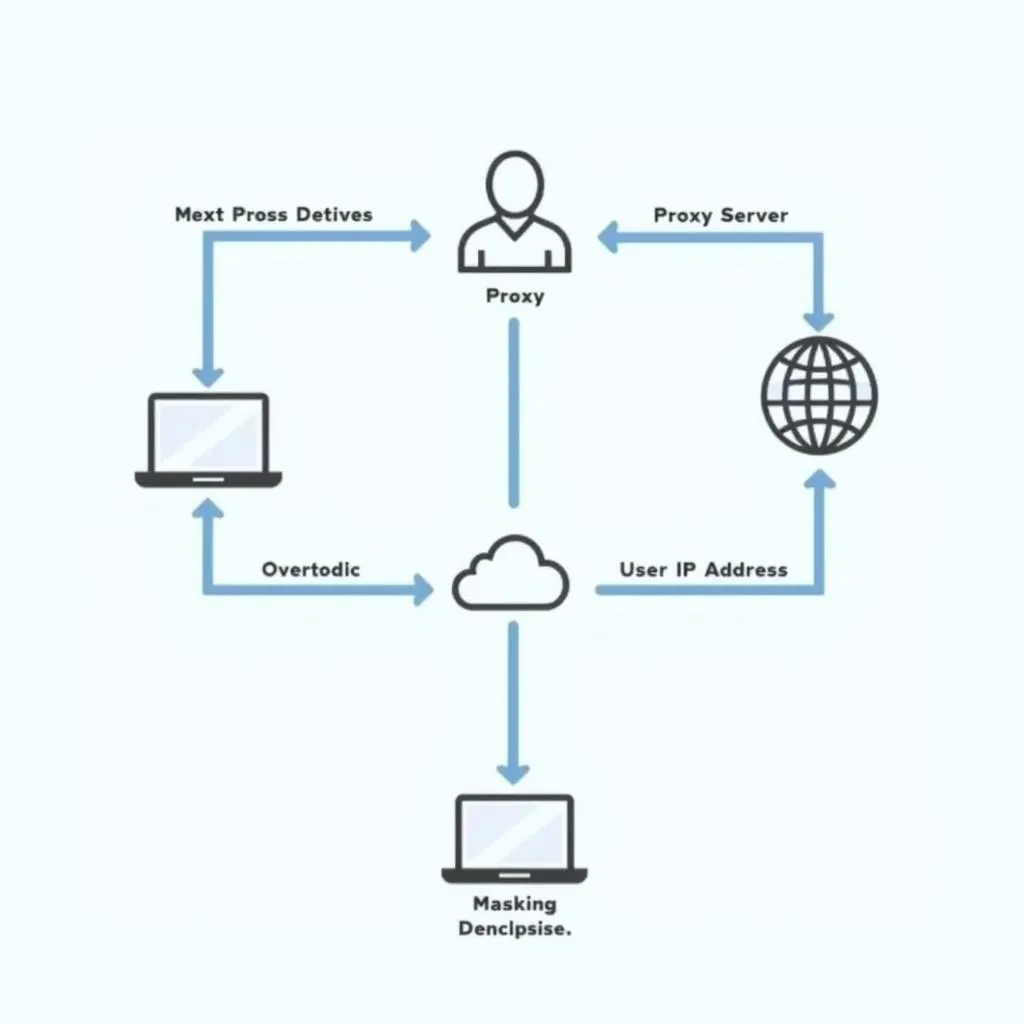 Sơ đồ hoạt động của Proxy Server