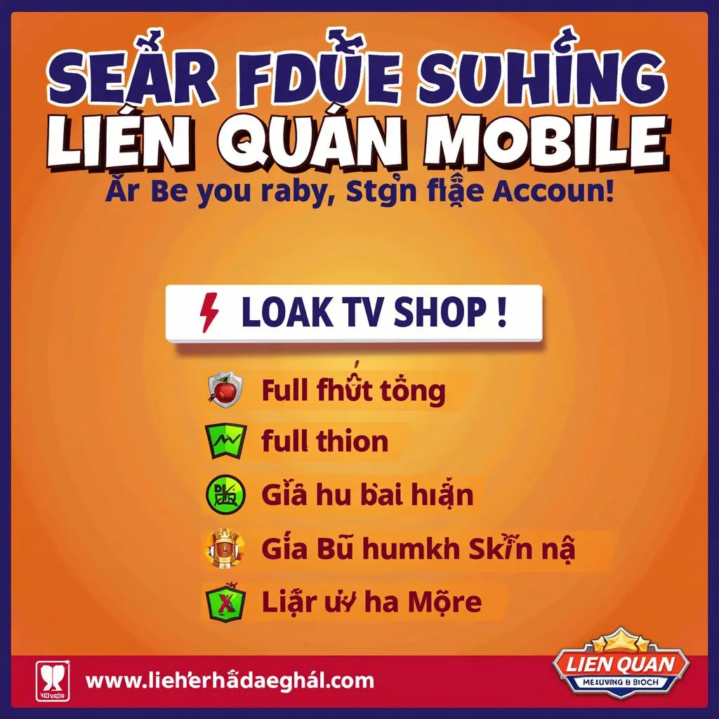 Hình ảnh quảng cáo shop acc Liên Quân vip