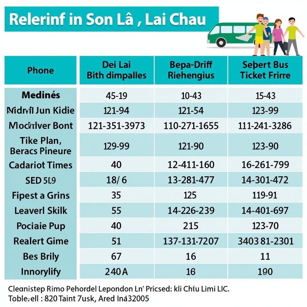 Số điện thoại xe khách Sơn La Lai Châu