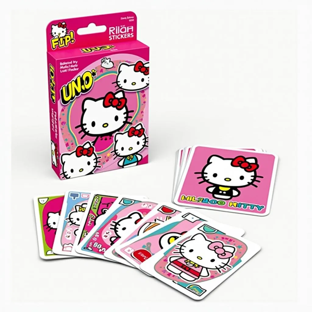 Bộ bài Uno Flip Hello Kitty - Trò chơi vui nhộn cho bé gái